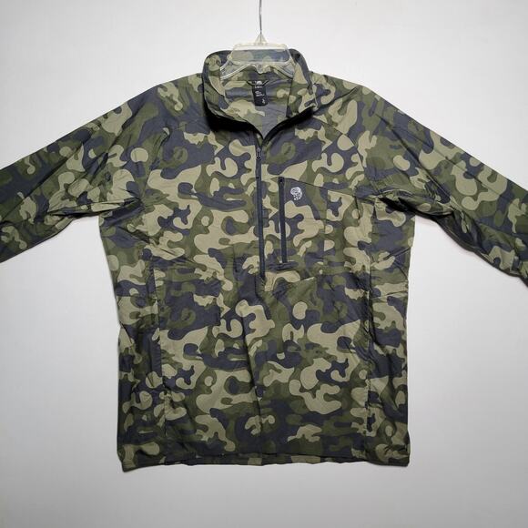 MOUNTAIN HARDWEAR KOR PRESHELL CAMO MEN Large OM7395 Lightweight Packable Rare - Picture 4 of 13